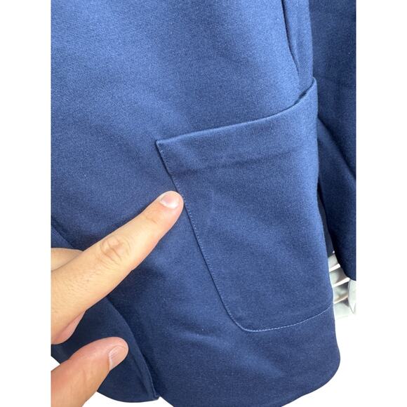 GRAVER Susan Graver Navy Shawl Collar Blazer 2X Petite NWOT Ponte Knit Classic - Picture 11 of 14